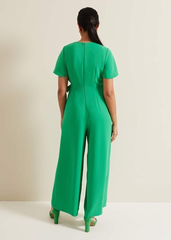 Phase Eight Petite Julissa Wide Leg Jumpsuit Green Canada | KDVRBQ-196